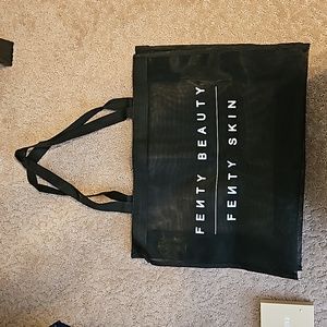 Fenty beauty black mesh shopper tote